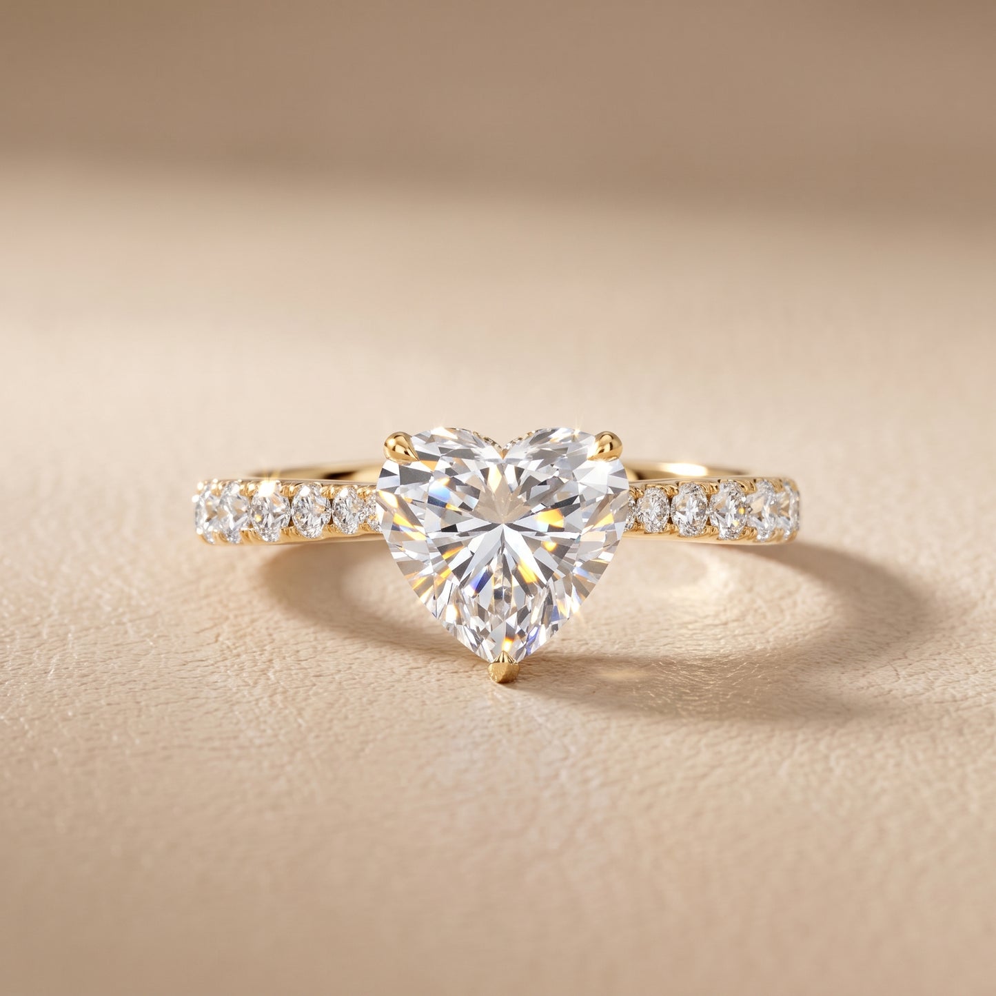 Gia Hidden Halo Pavé Heart Diamond Ring in Yellow Gold - front.jpg