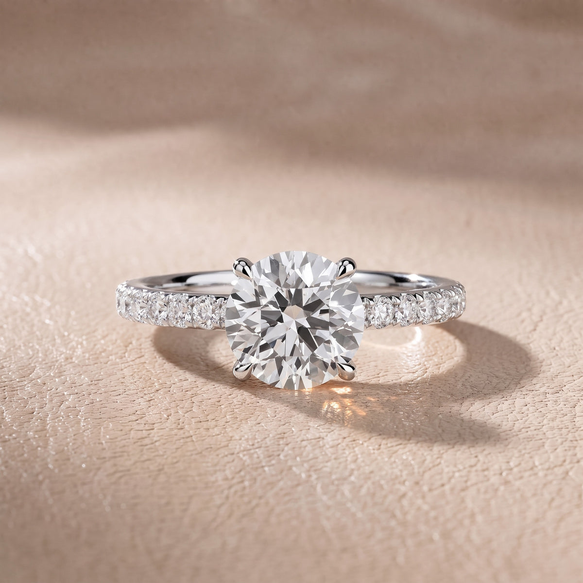 Thea Hidden Halo Pavé Round Diamond Engagement Ring in White Gold - front.jpg