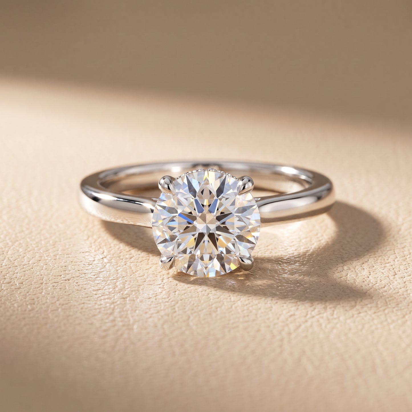 Mena Hidden Halo Round Diamond Engagement Ring in Platinum - front.jpg