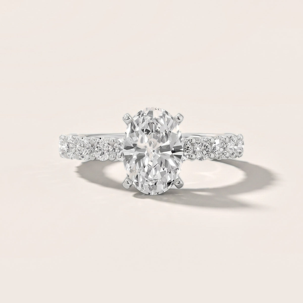 Heloise Statement Pavé Oval Diamond Engagement Ring in White Gold - front.jpg