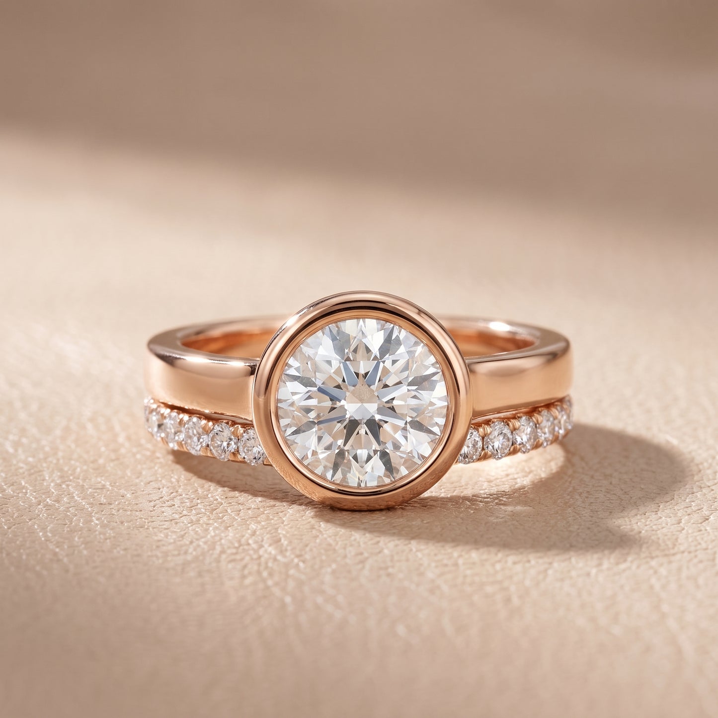 Ayla Bezel Bypass Round Diamond Ring in Rose Gold - front.jpg