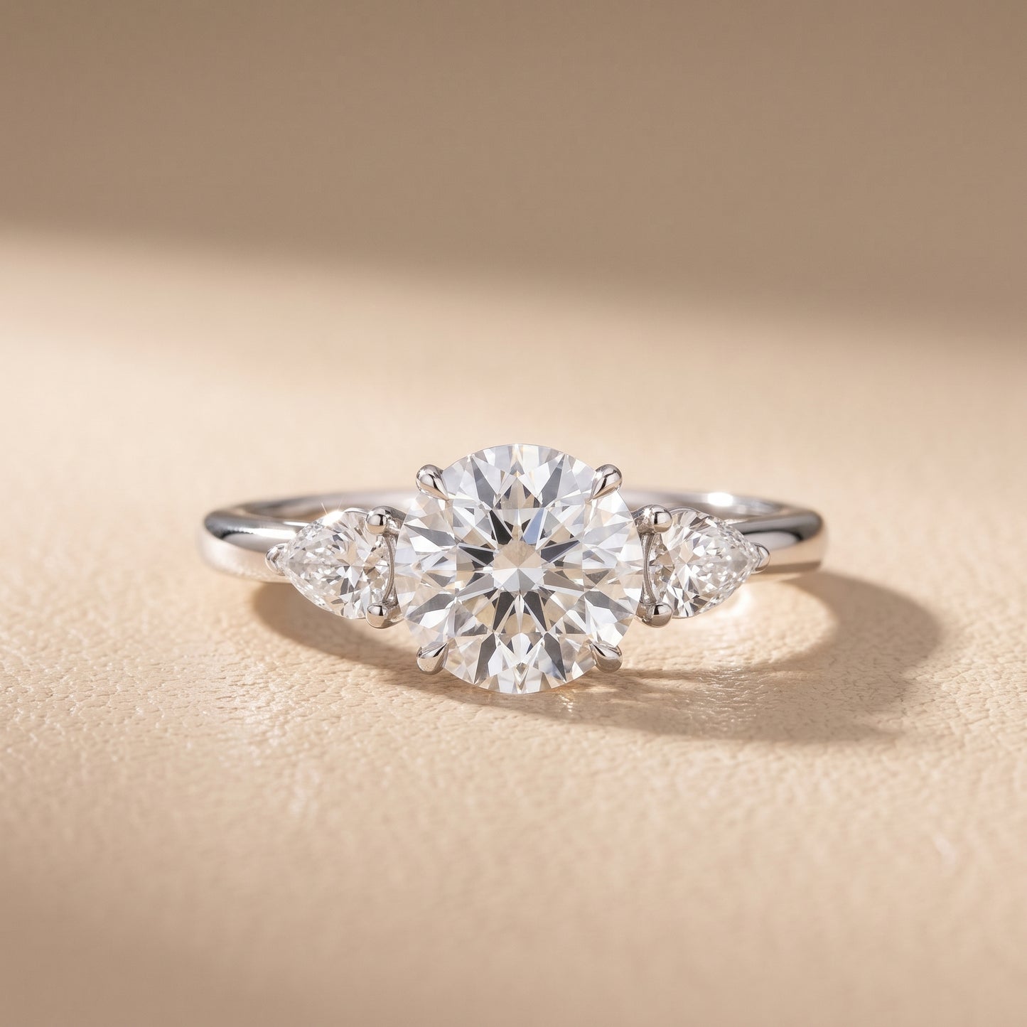 Phoebe Three-Stone Round Diamond Ring in Silver - front.jpg