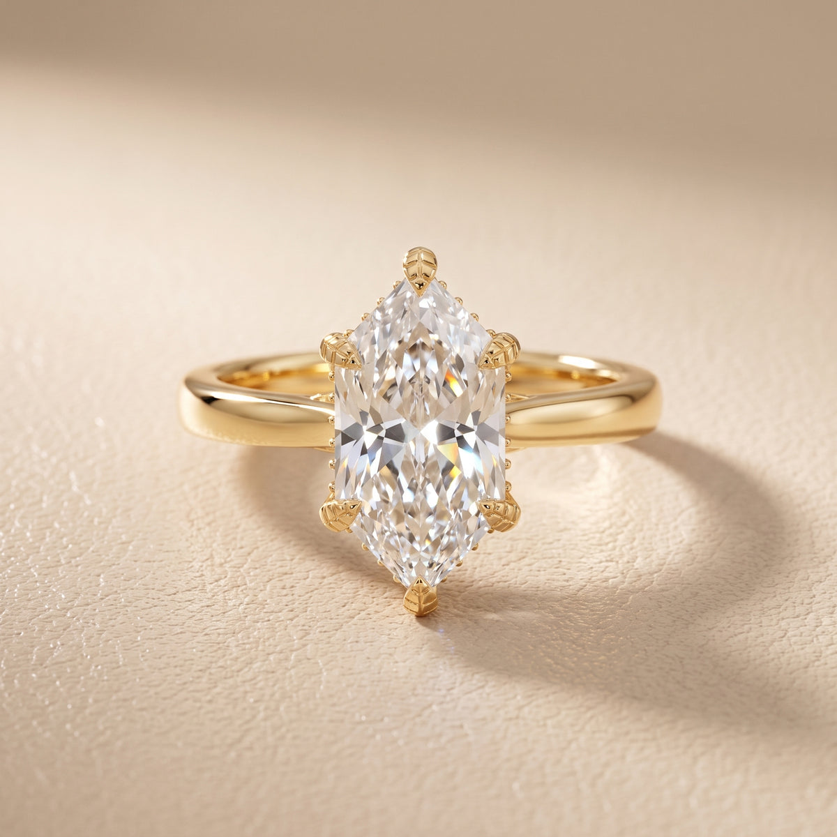 Aubrey Filigree Hidden Halo Dutch Marquise Diamond Engagement Ring in Yellow Gold - front.jpg