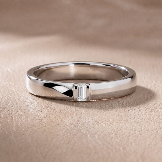Alexandra Channel Set Baguette Diamond Wedding Band in White Gold - front.jpg
