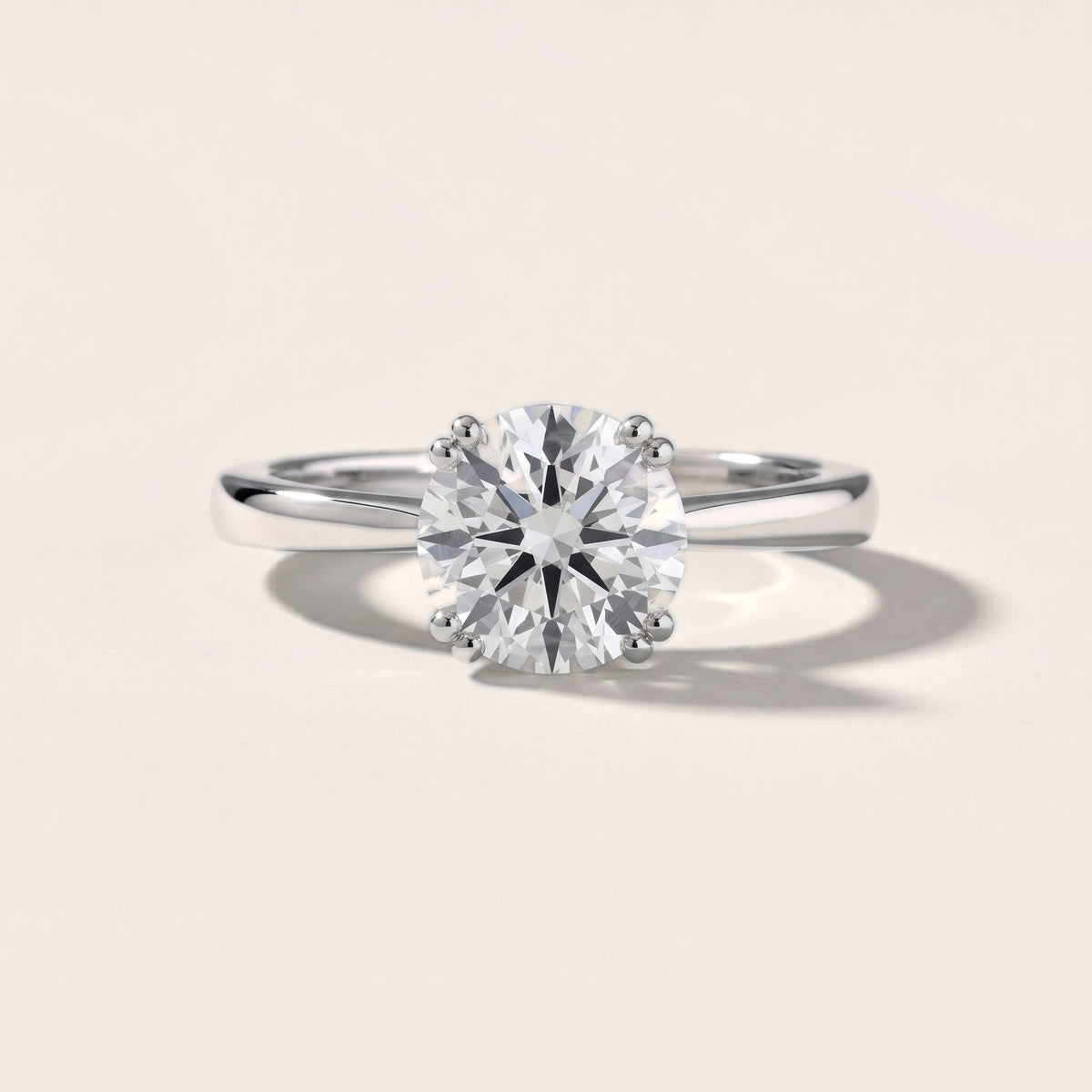 Lorelei Solitaire Round Diamond Engagement Ring in Silver - front.jpg