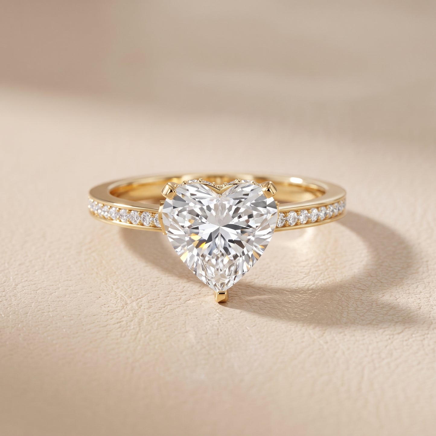 Naia Hidden Halo Heart Diamond Ring in Yellow Gold - front.jpg