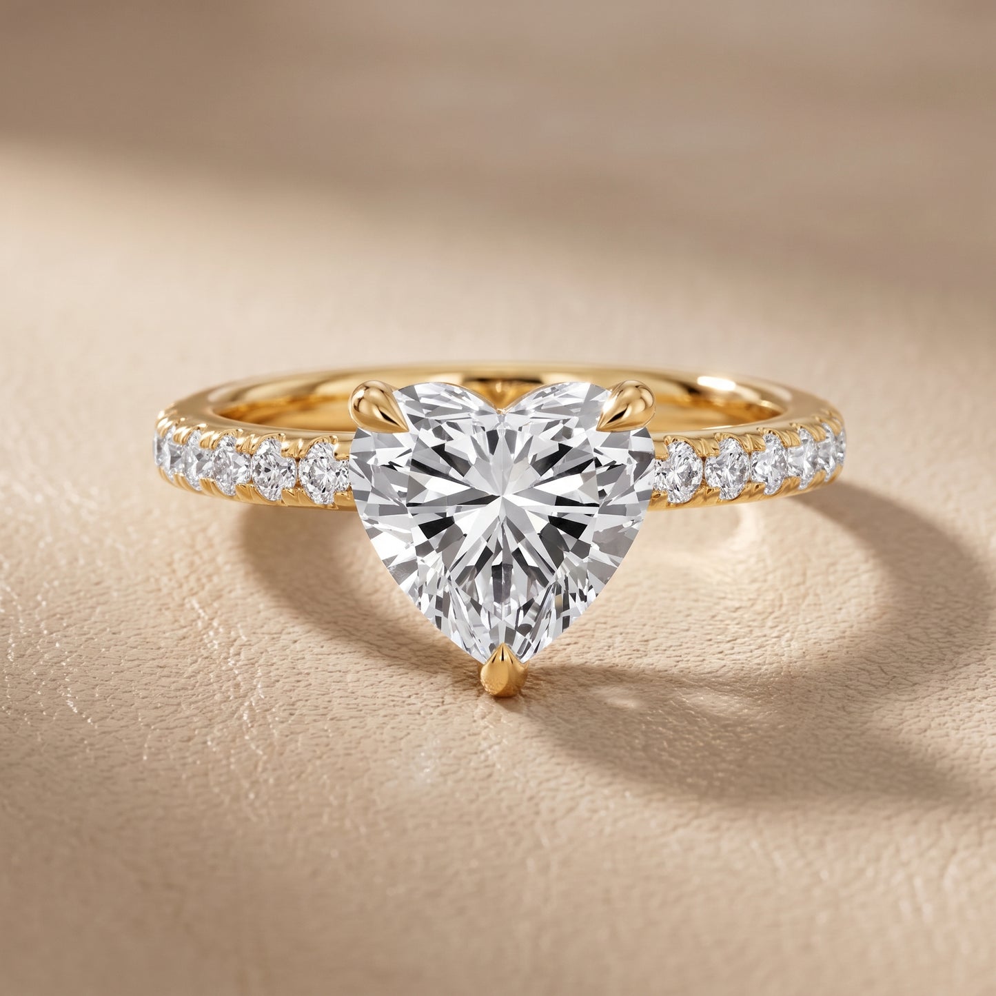 Maya Hidden Halo Pavé Heart Diamond Engagement Ring in Yellow Gold - front.jpg