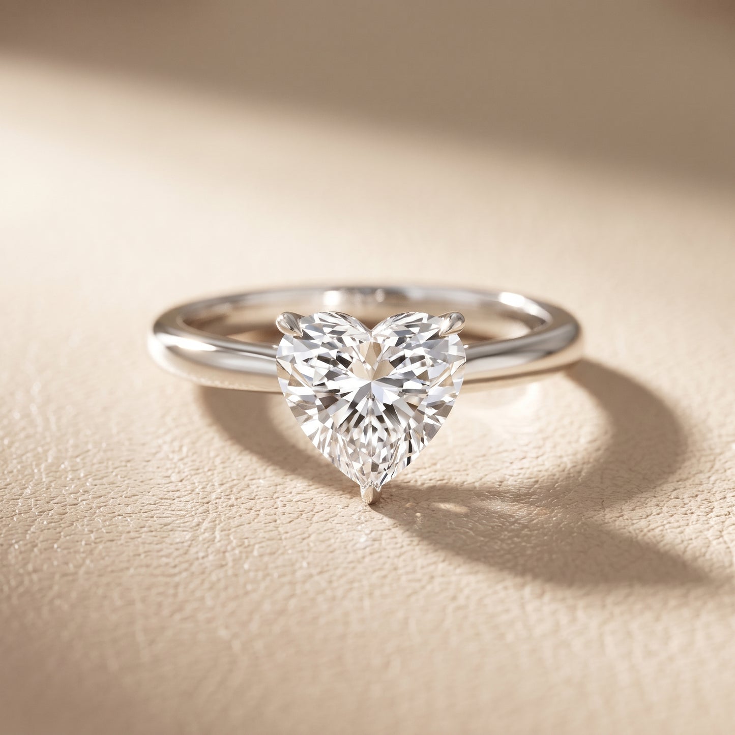 Evie Solitaire Six-Prong Heart Diamond Engagement Ring in White Gold - front.jpg