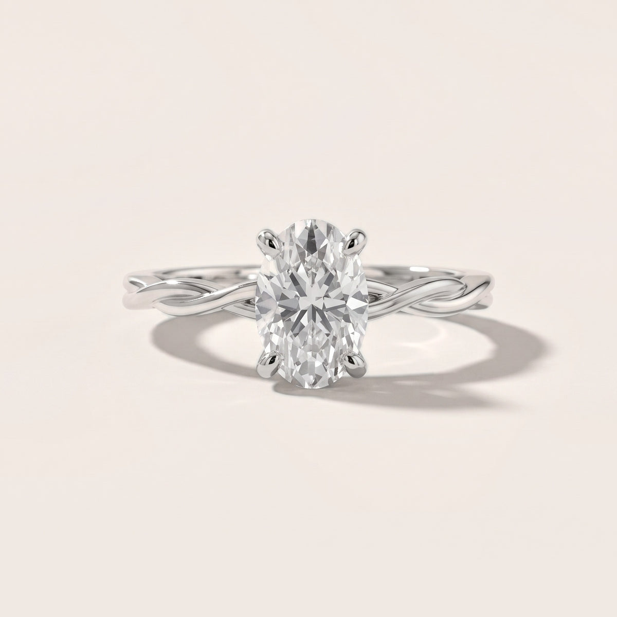 Iris Twist Oval Diamond Engagement Ring in Silver [studio-20261024]