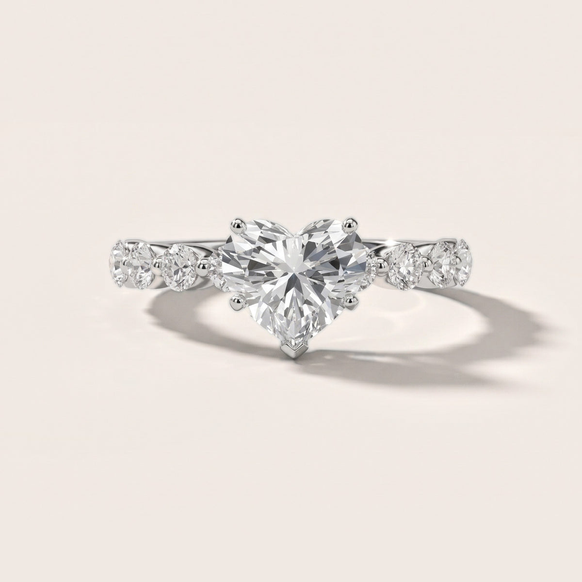 Maura Beaded Statement Heart Diamond Engagement Ring in Platinum - front.jpg