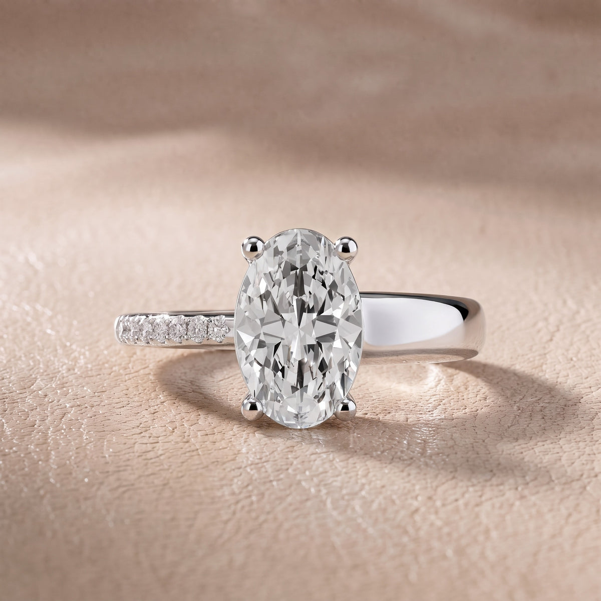 Rosie Solitaire Basket Oval Diamond Engagement Ring in White Gold - front.jpg