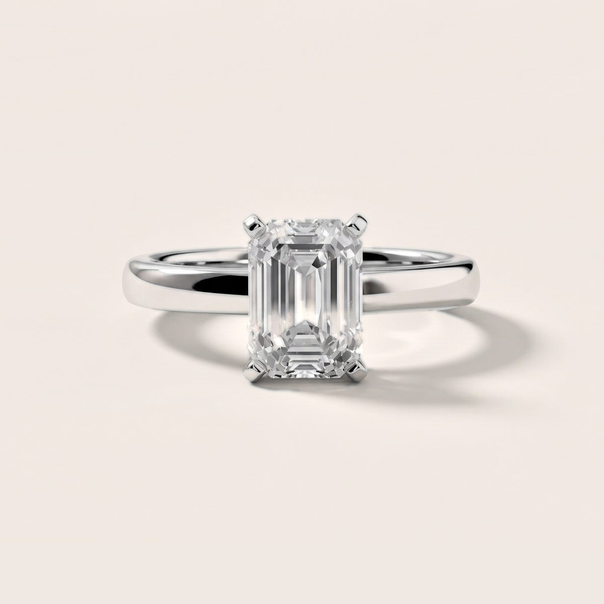 Elspeth Solitaire Emerald Diamond Engagement Ring in Platinum - front.jpg