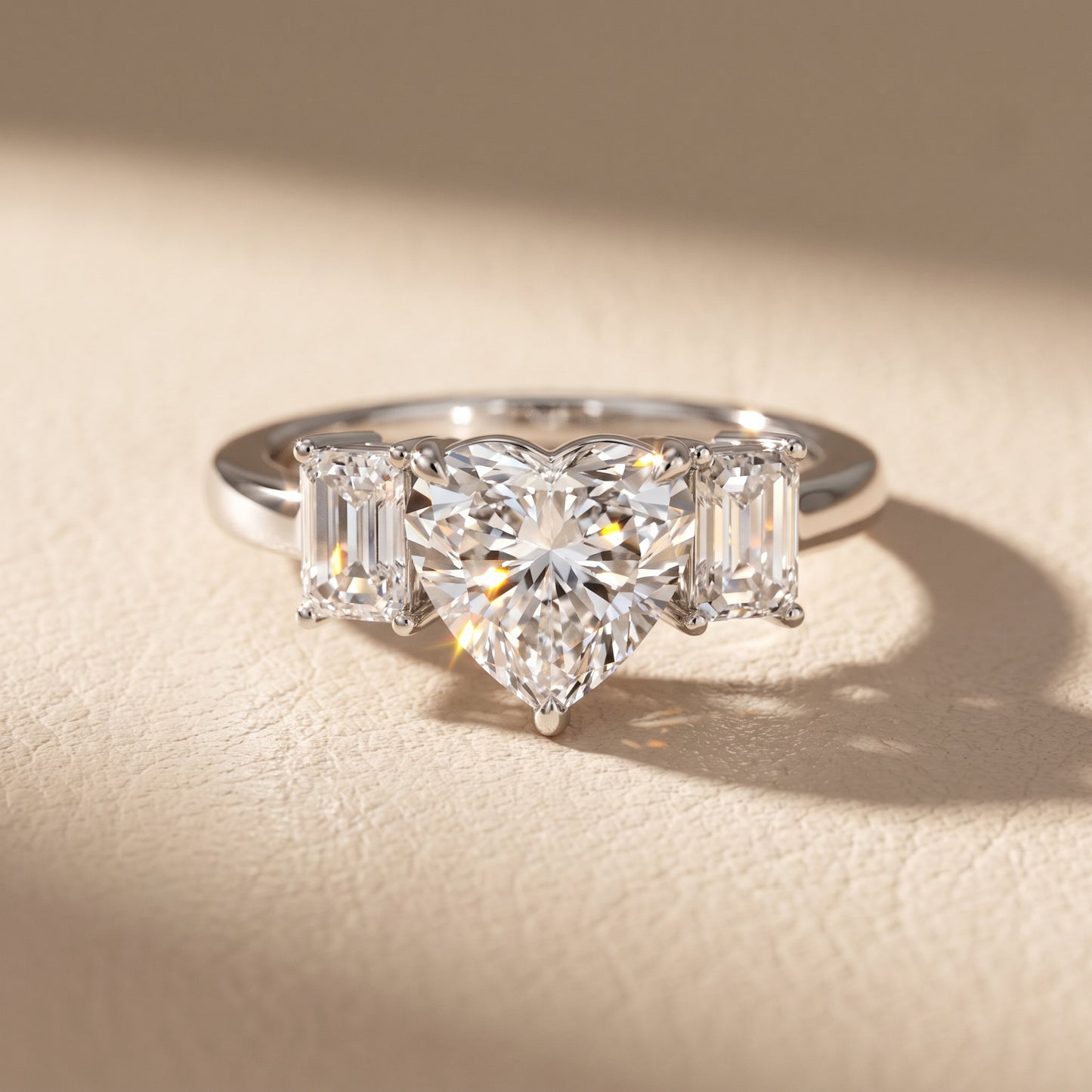 Zoe Three-Stone Heart Diamond Ring in White Gold - front.jpg