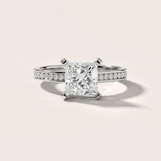 Tessa Solitaire Channel Set Princess Diamond Engagement Ring in Platinum [studio-20261024]