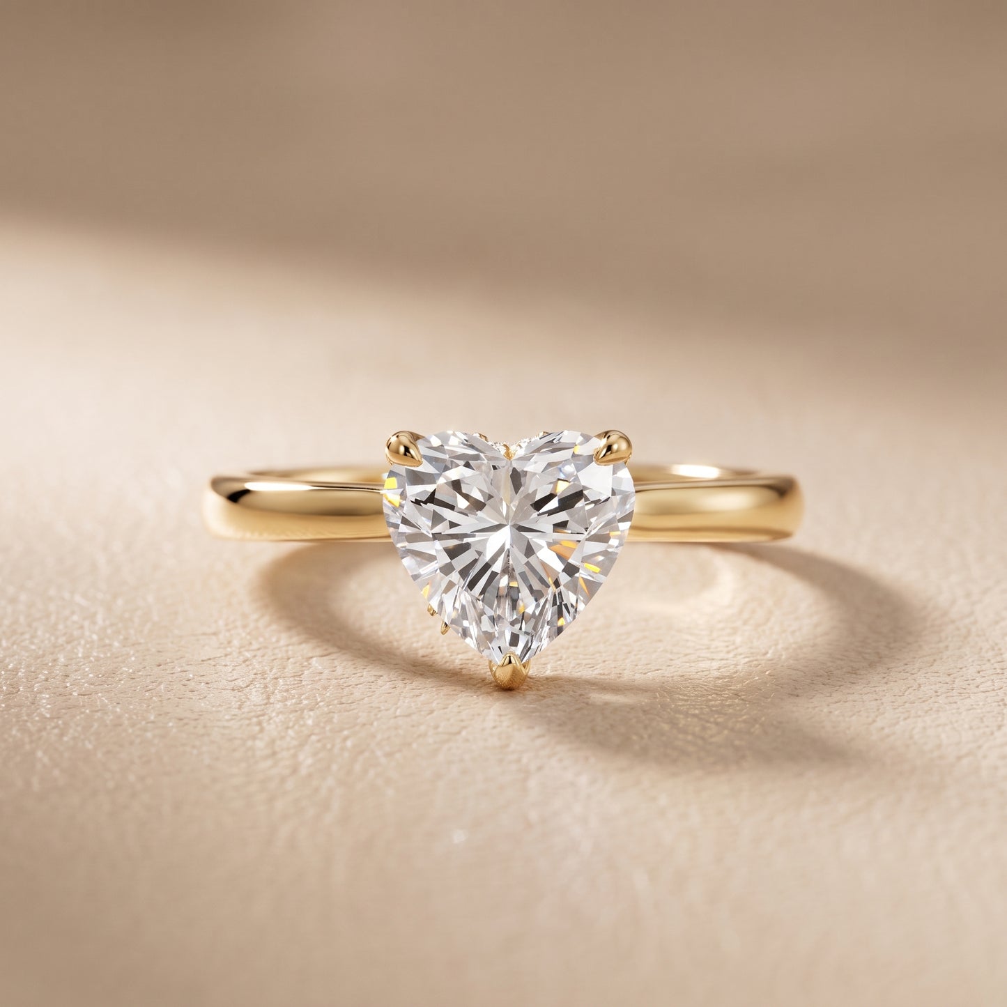 Mena Hidden Halo Heart Diamond Engagement Ring in Yellow Gold - front.jpg