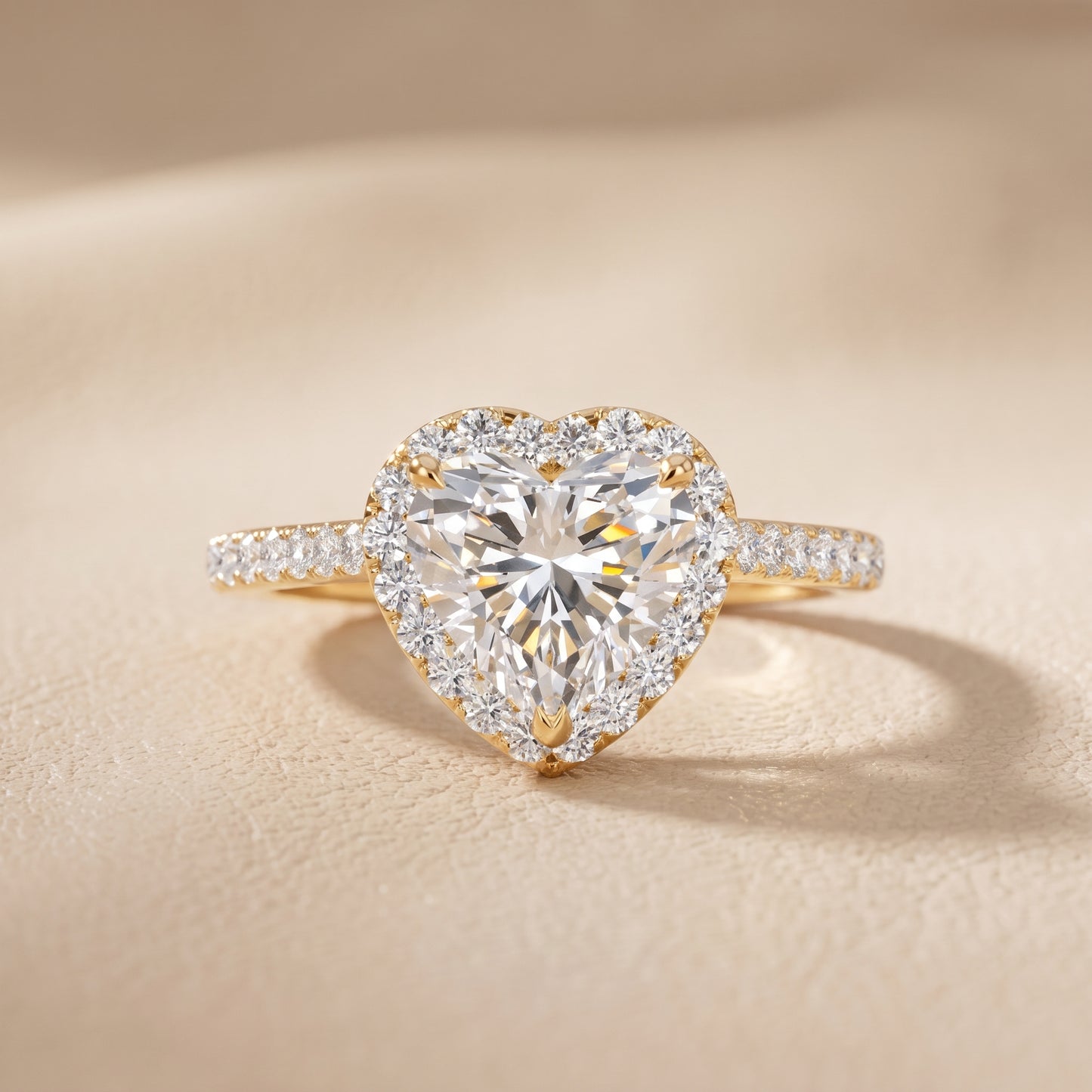 Alma Halo Pavé Heart Diamond Ring in Yellow Gold - front.jpg