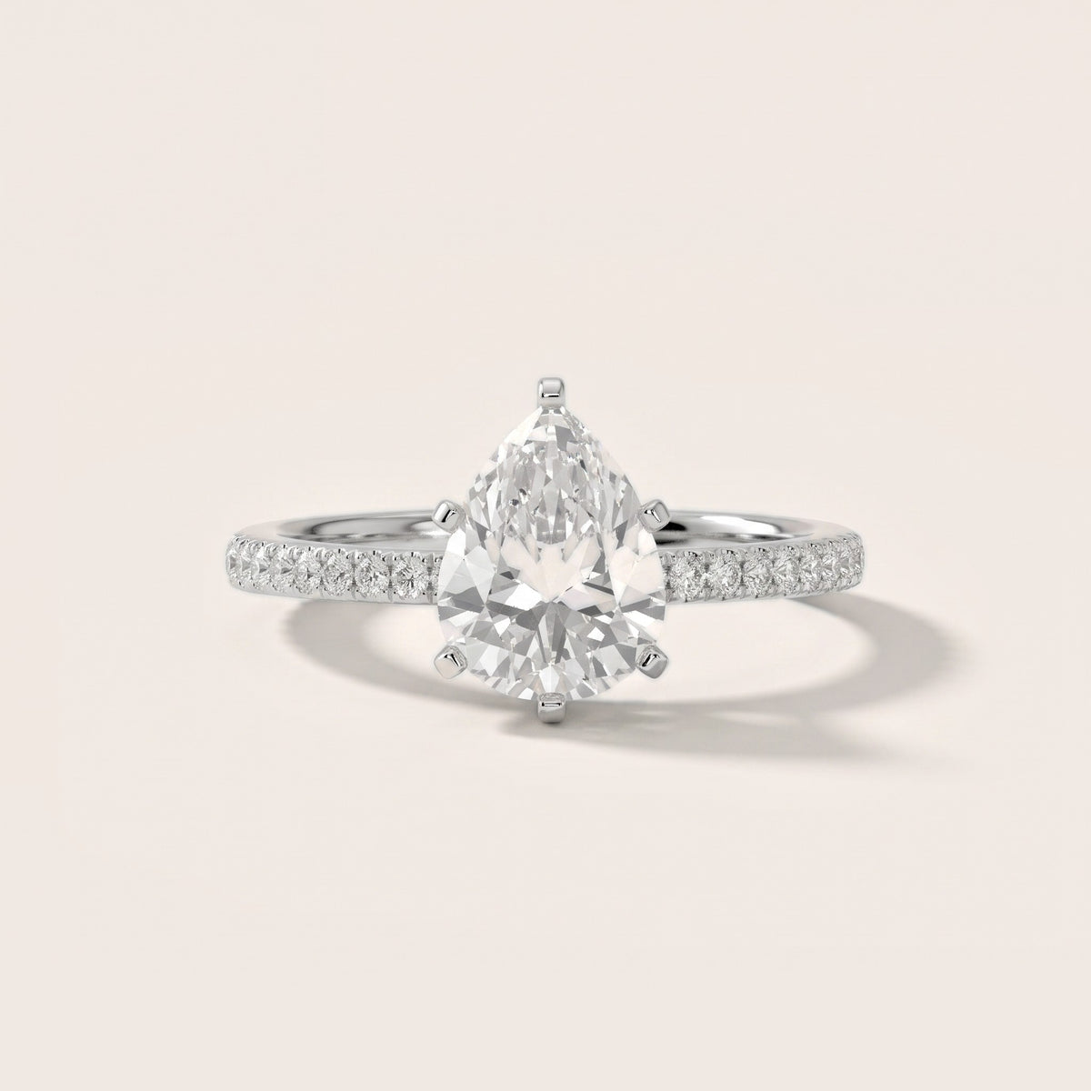 Venetia Pavé Pear Diamond Engagement Ring in Platinum - front.jpg