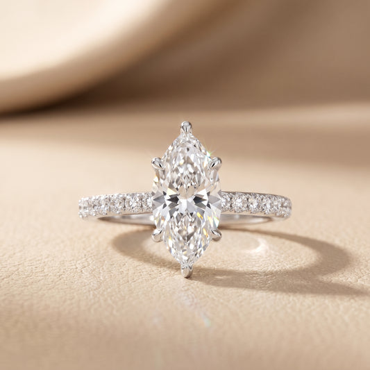Thea Hidden Halo Pavé Marquise Diamond Engagement Ring in White Gold - front.jpg