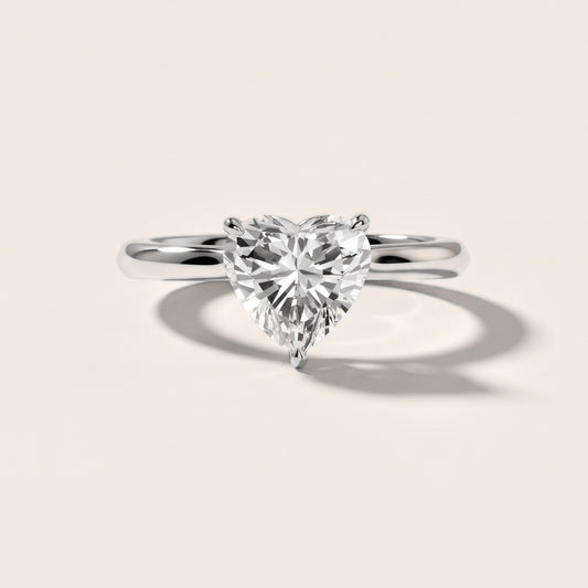 Kalia Knife Edge Solitaire Heart Diamond Engagement Ring in Platinum [studio-20261024]