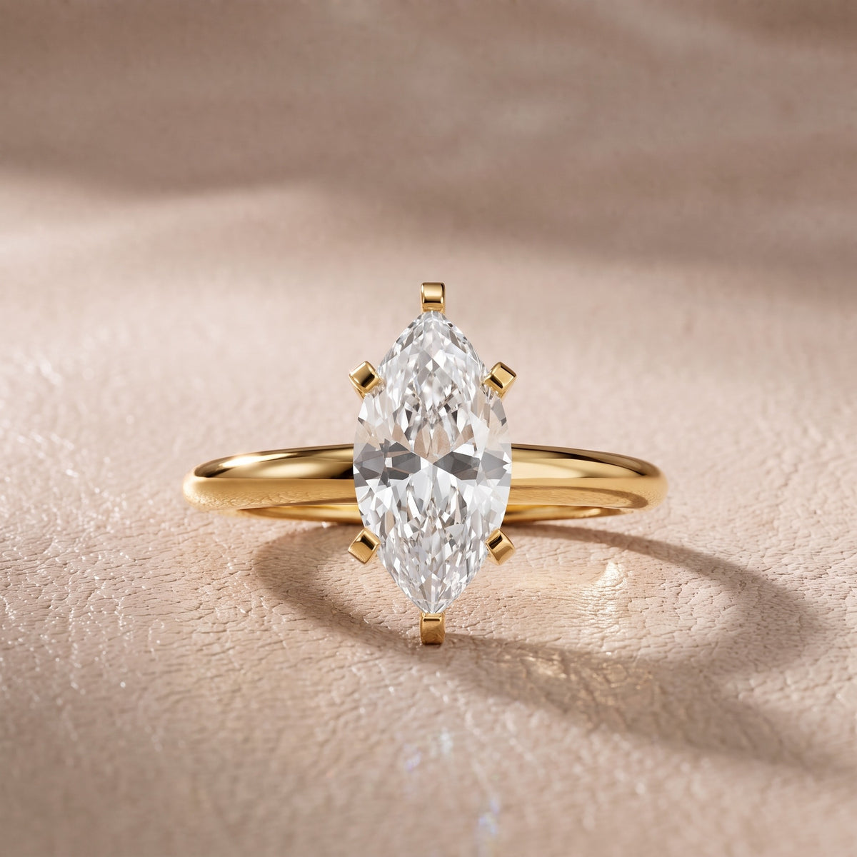 Arabella Six-Prong Solitaire Marquise Diamond Engagement Ring in Yellow Gold - front.jpg
