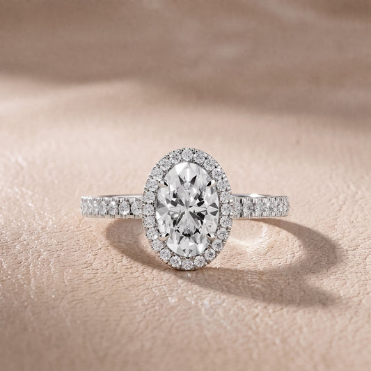 Rosemary Halo Pavé Oval Diamond Engagement Ring in Platinum - front.jpg