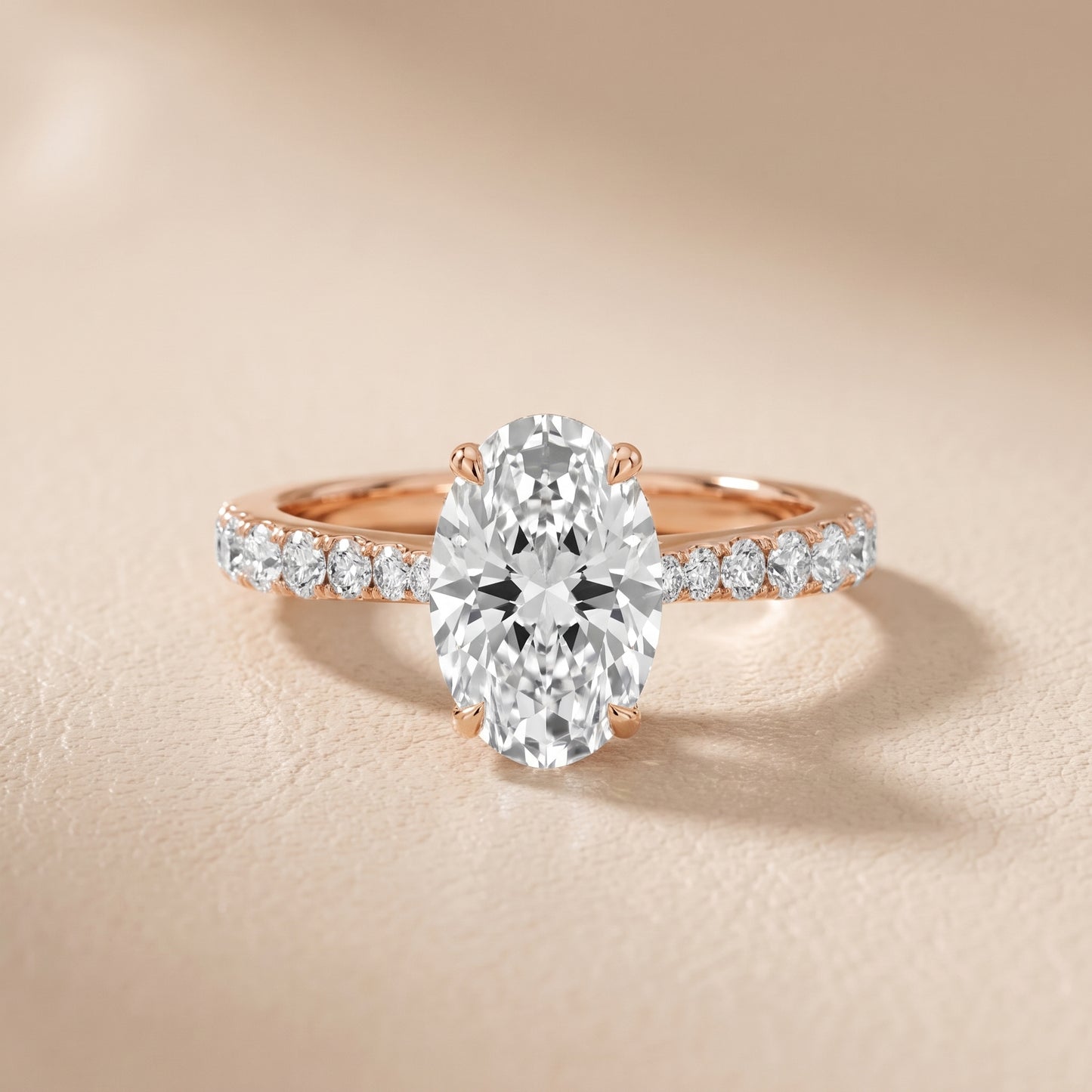 Gia Hidden Halo Pavé Oval Diamond Ring in Rose Gold - front.jpg