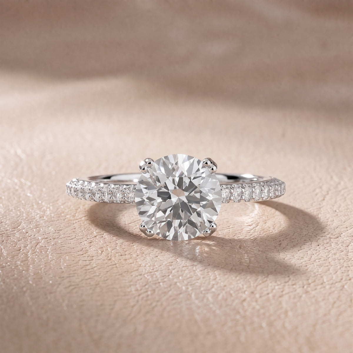 Celeste Hidden Halo Pavé Round Diamond Engagement Ring in White Gold - front.jpg