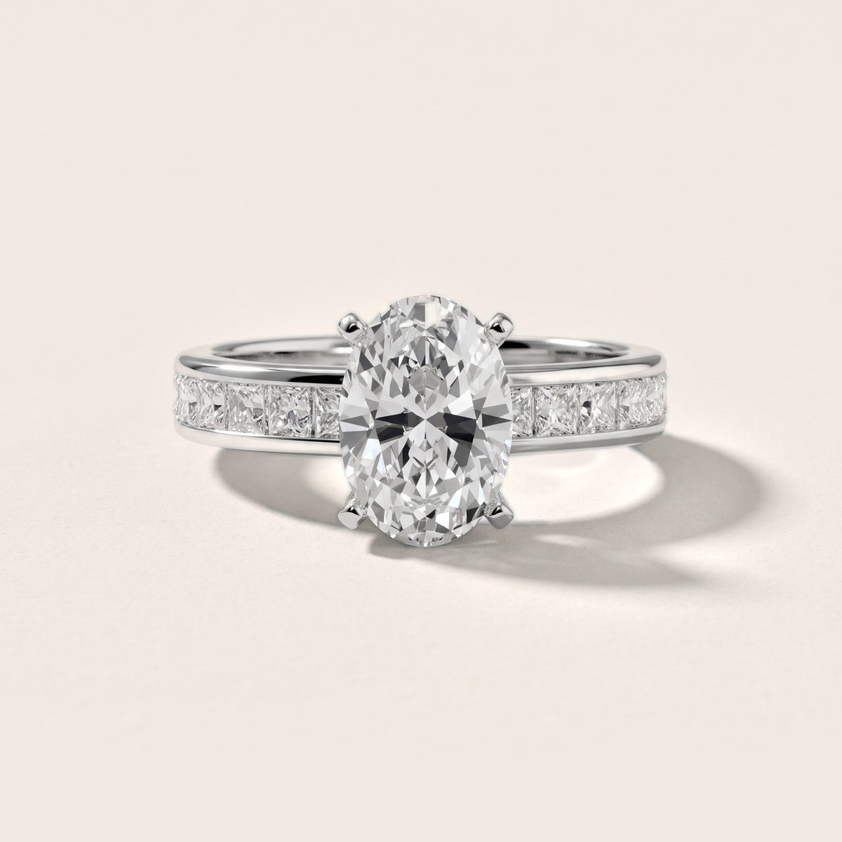 Frisco Channel Set Oval Diamond Engagement Ring in White Gold - front.jpg