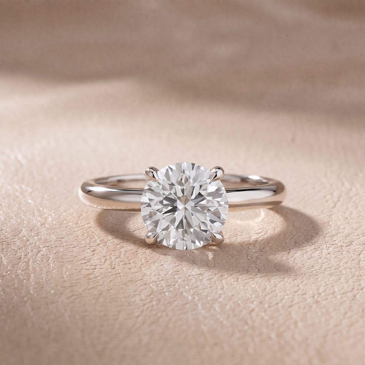 Amaya Hidden Halo Round Diamond Engagement Ring in Platinum - front.jpg