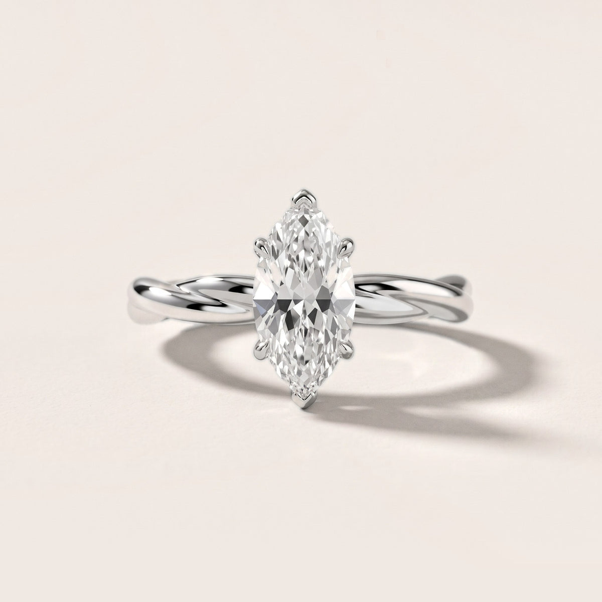 Nicola Twist Solitaire Marquise Diamond Engagement Ring in White Gold - front.jpg