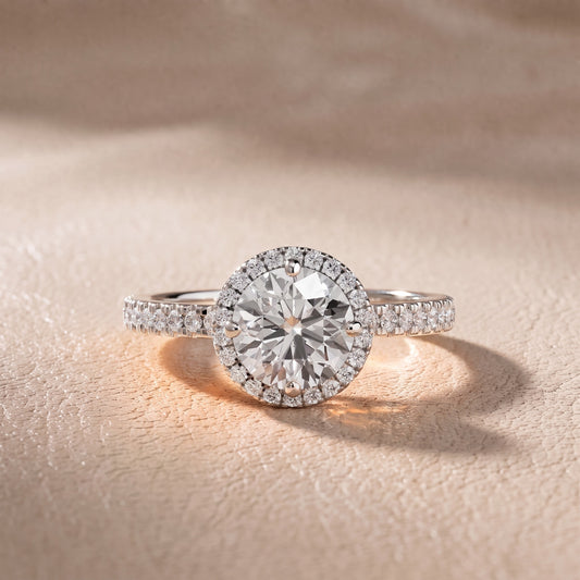 Rosemary Halo Pavé Round Diamond Engagement Ring in Platinum - front.jpg