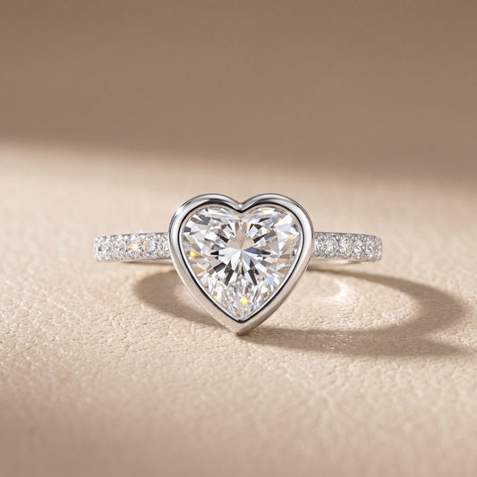 Cora Bezel Pavé Heart Diamond Ring in White Gold - front.jpg