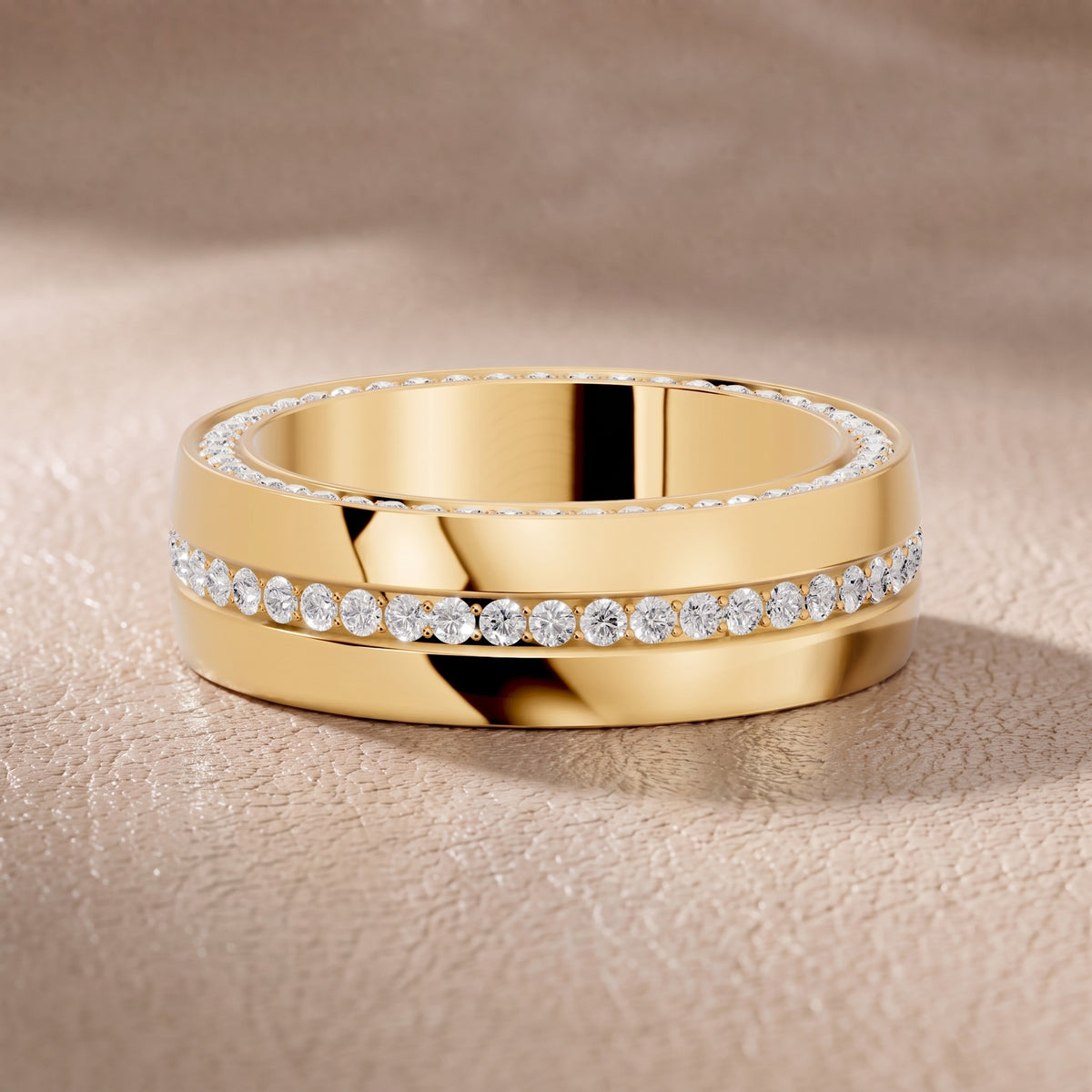 Lillian Micropavé Round Diamond Eternity Band in Yellow Gold - front.jpg