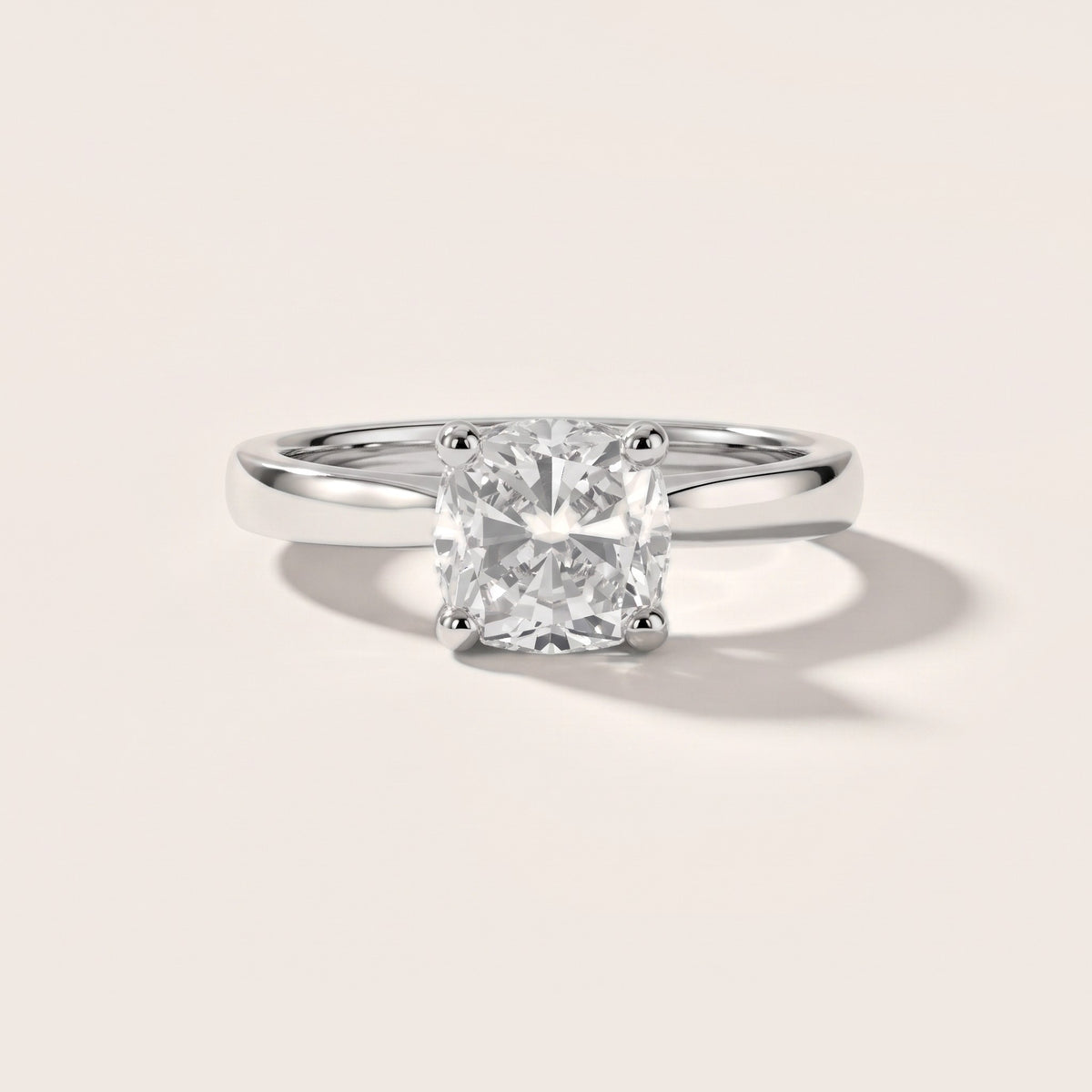 Sofia Cathedral Cushion Diamond Engagement Ring in Silver - front.jpg