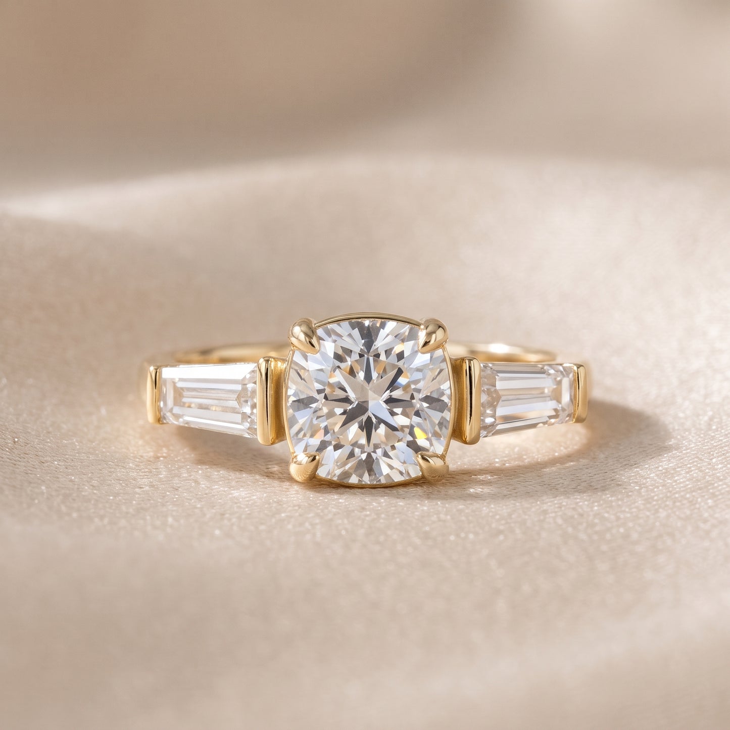 Layla Tapered Baguette Cushion Diamond Ring in Yellow Gold - front.jpg