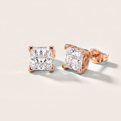 The Lumina Princess Diamond Earrings in Rose Gold [studio-20261024]