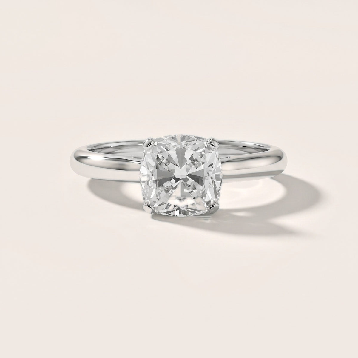 Karina Solitaire Cushion Diamond Engagement Ring in Platinum - front.jpg