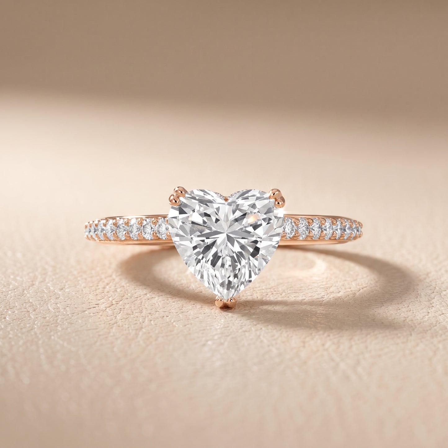 Violet Hidden Halo Pavé Heart Diamond Ring in Rose Gold - front.jpg