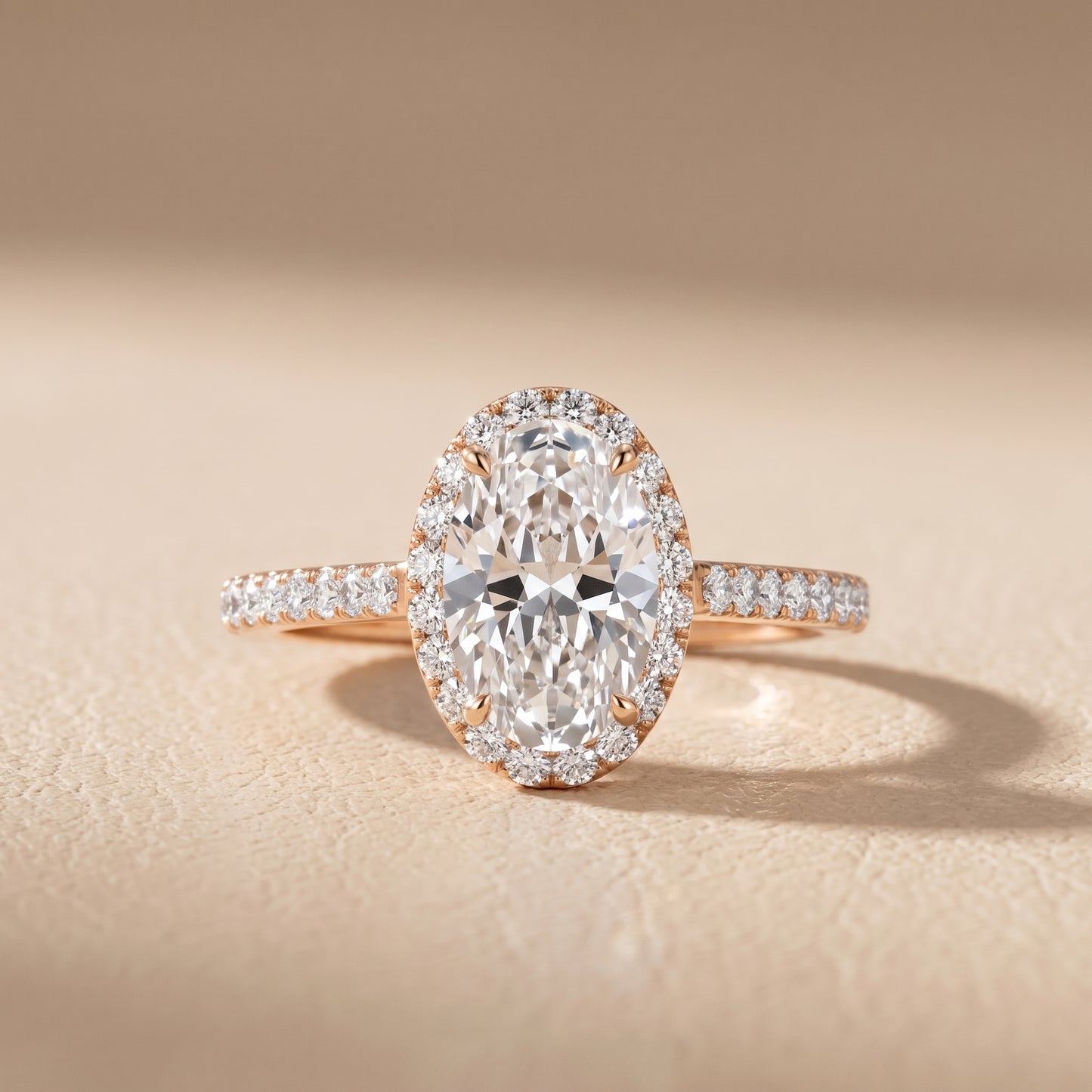 Willa Halo Micropavé Oval Diamond Engagement Ring in Rose Gold - front.jpg