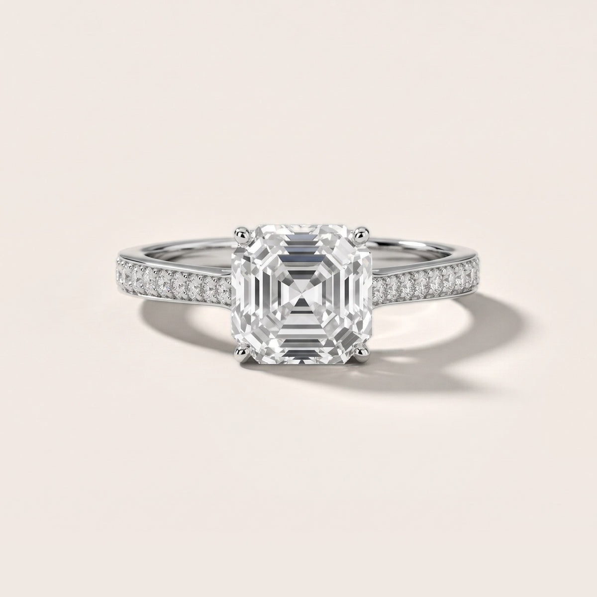 Janie Cathedral Pavé Asscher Diamond Engagement Ring in White Gold - front.jpg