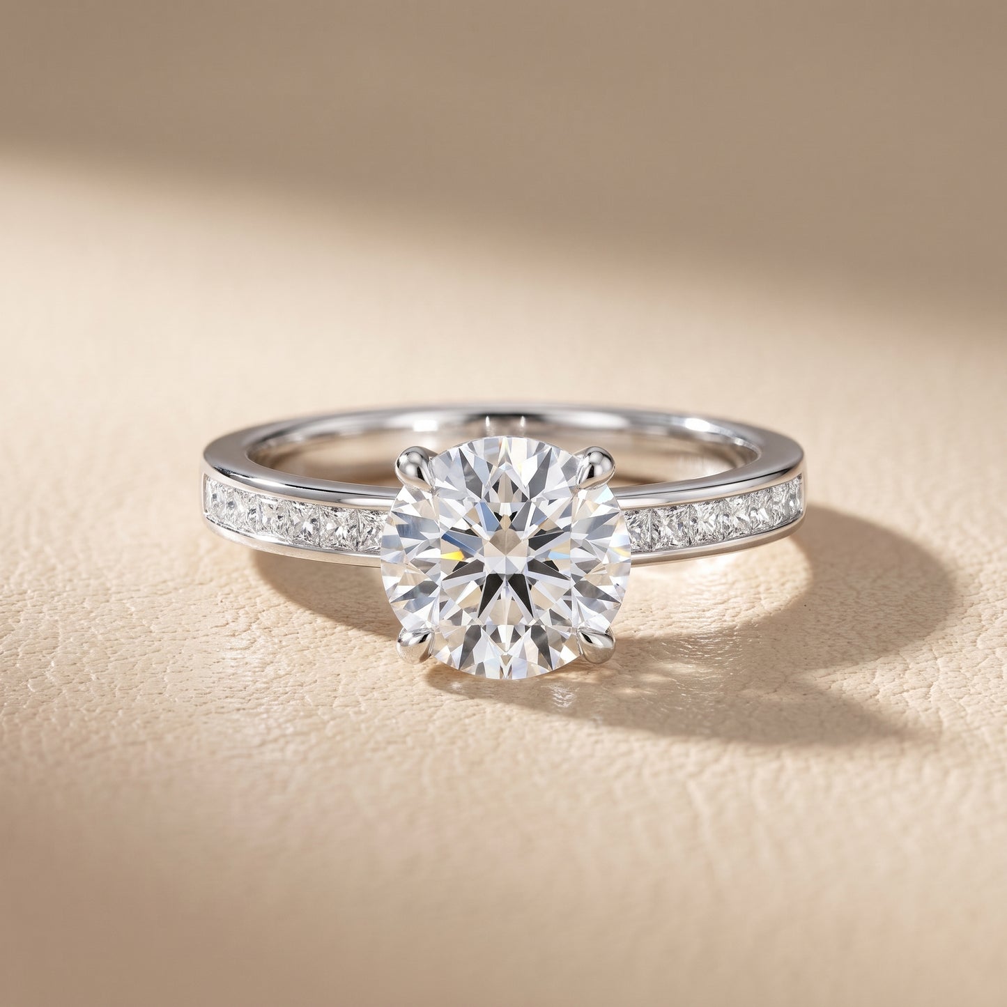 Maren Sidestone Channel Set Round Diamond Engagement Ring in Platinum - front.jpg