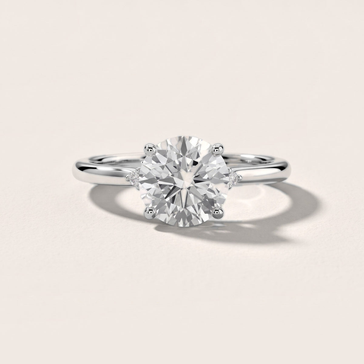 Wynne Cluster Round Diamond Engagement Ring in Platinum - front.jpg