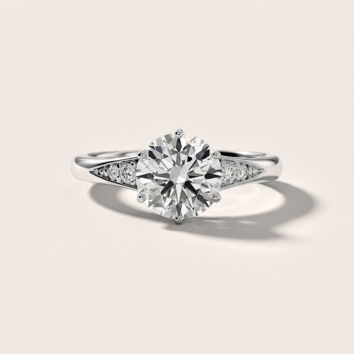 Tilda Graduated Pavé Round Diamond Engagement Ring in Platinum - front.jpg