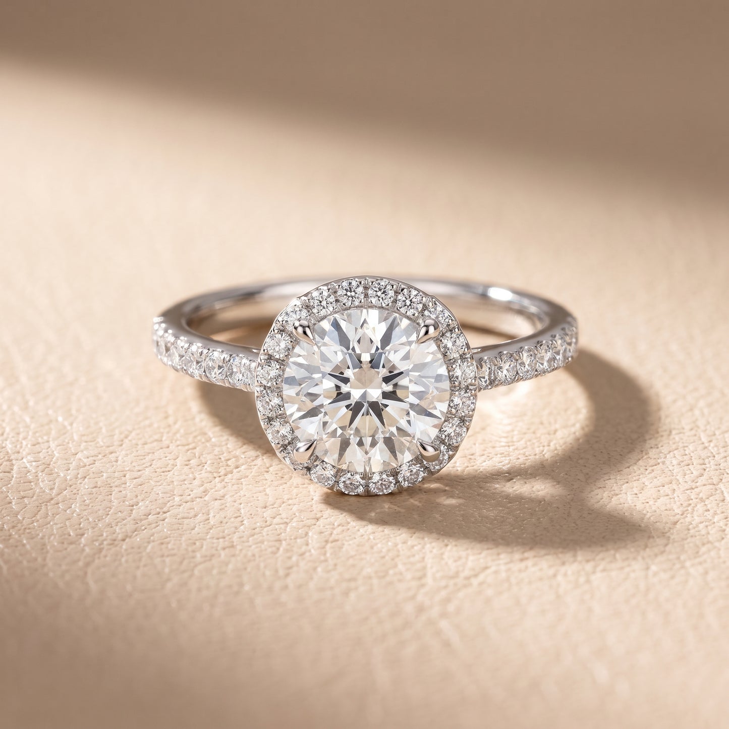 Alma Halo Pavé Round Diamond Ring in White Gold - front.jpg