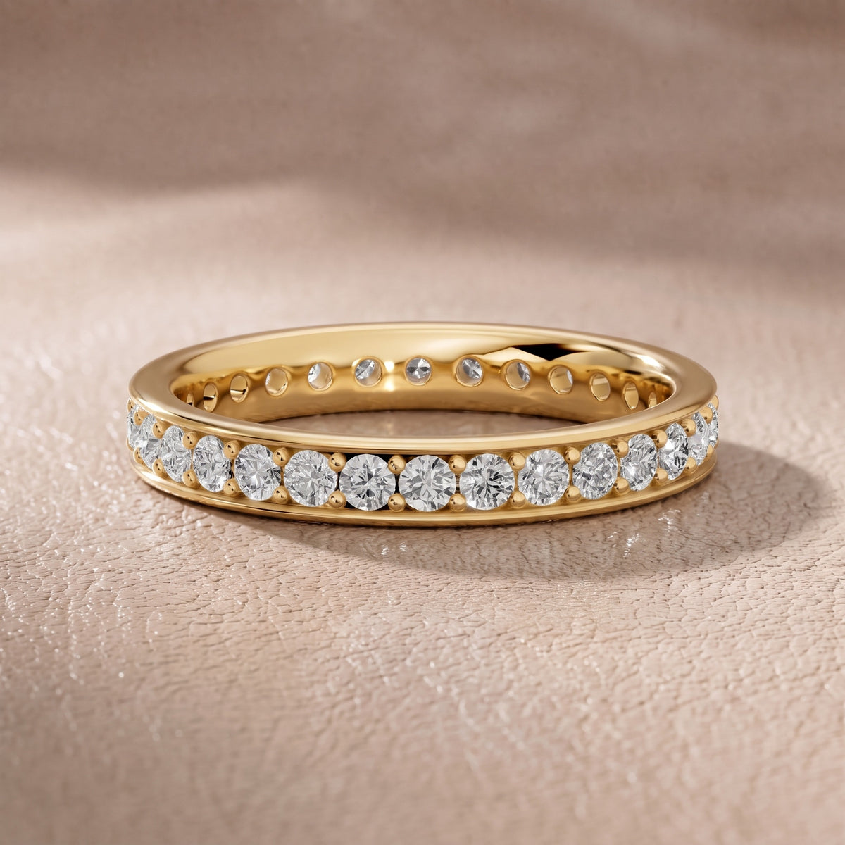 Juniper Classic Pavé Round Diamond Eternity Band in Yellow Gold - front.jpg