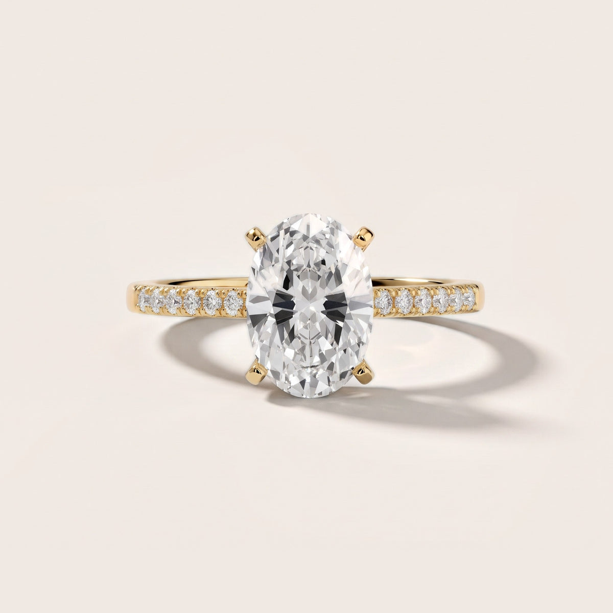 Salem Pavé Oval Diamond Engagement Ring in Yellow Gold - front.jpg