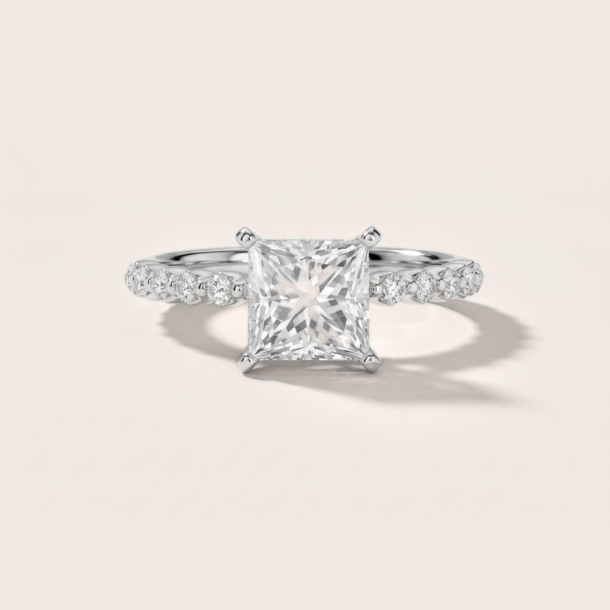 Lilia Beaded Pavé Princess Diamond Engagement Ring in Platinum - front.jpg