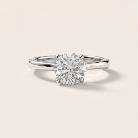Mena Hidden Halo Round Diamond Engagement Ring in Platinum [studio-20261024]