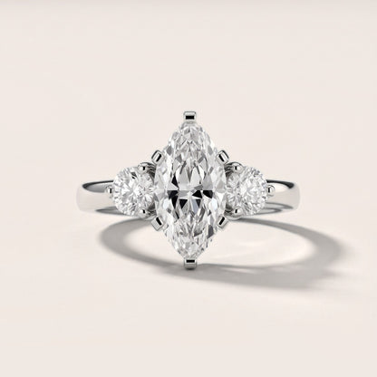 Aurora Halo Pear Diamond Engagement Ring in White Gold