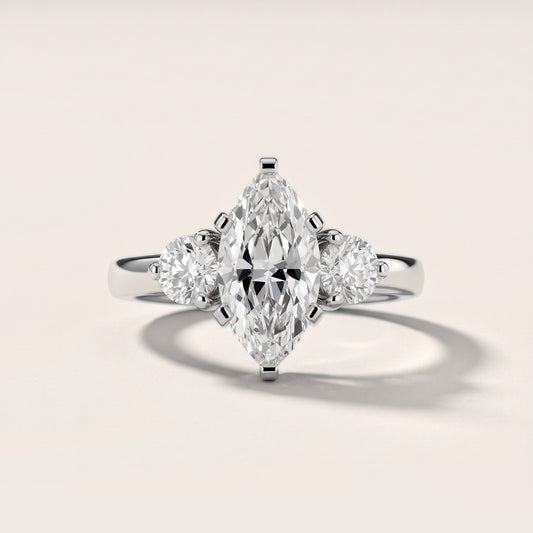 Aurora Halo Pear Diamond Engagement Ring in White Gold